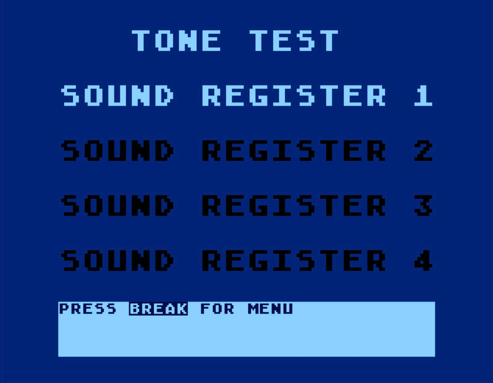110.01 performance test tone test