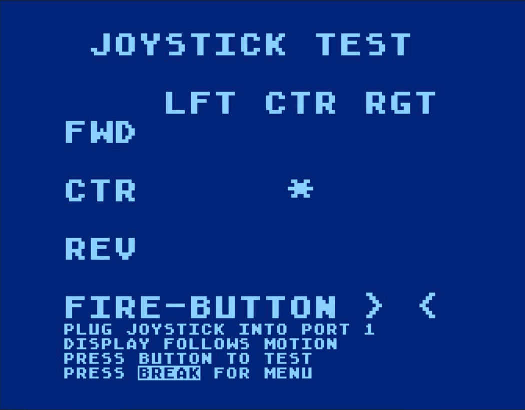 201.0 individual tests joystick test