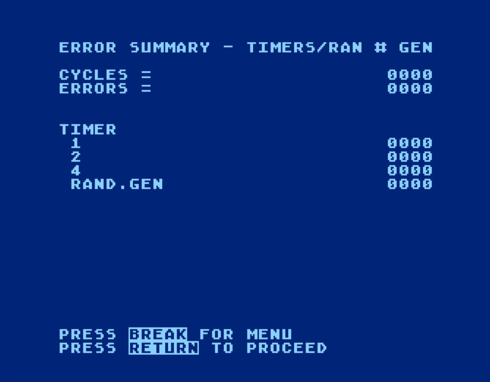 500.7 error summary timers, random num generator