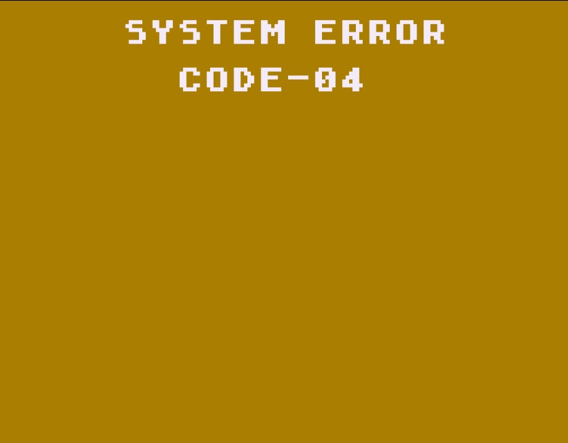 fatal error code 04