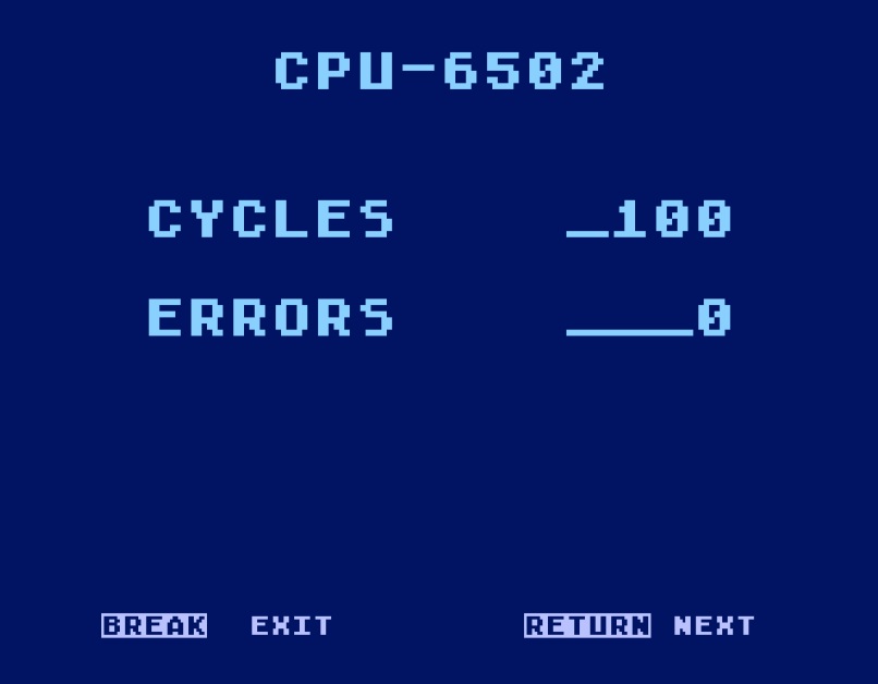test cpu 6502